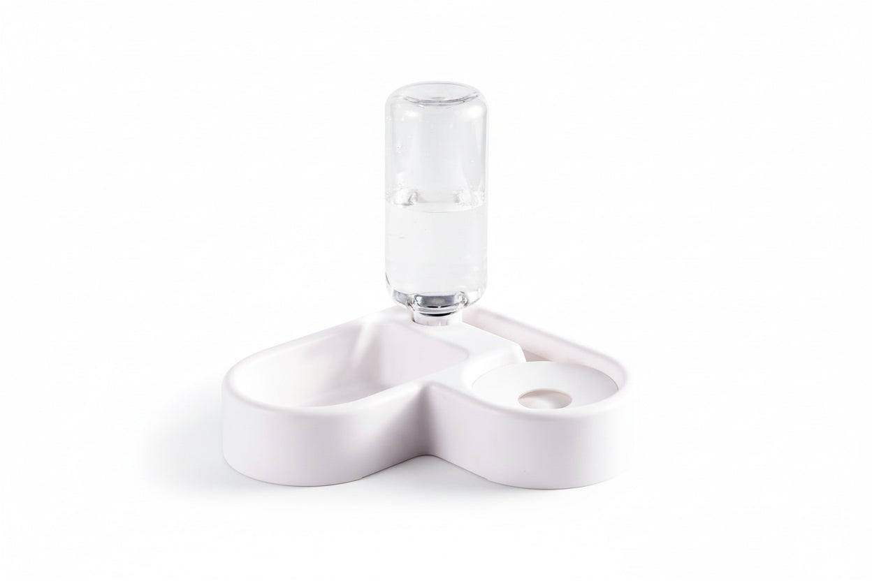 automatic water and kibble dispenser for cats